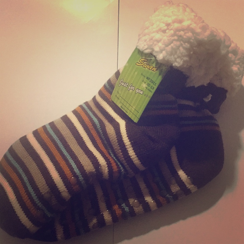 Thermal fleece home socks